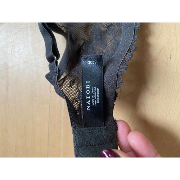 Natori "cherry blossom" convertible bra lace underwire gray BNWOT - Picture 7 of 7